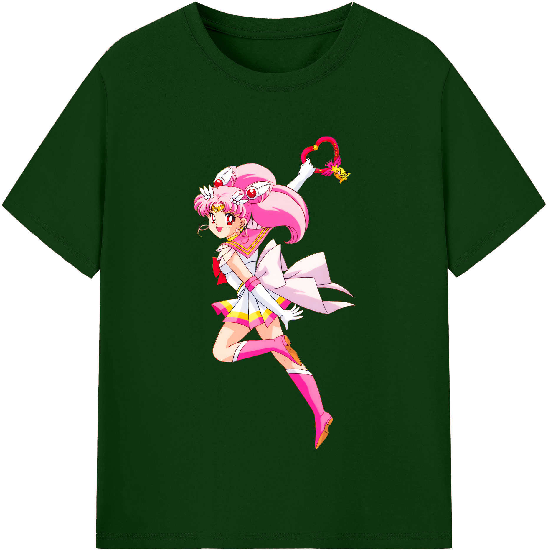 （画像用） 美少女戦士セーラームーン ちびうさ Sailor Moon Chibiusa Tsukino Usagi Small Lady Serenity 綿100％半袖Tシャツ（フロントプリント）